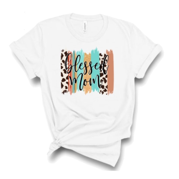 Erupting Gem Tops - Blessed Mom T- Shirt